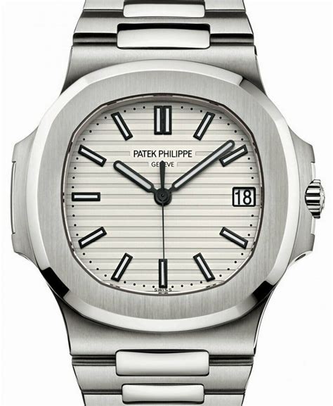 patek philippe nautilus stainless steel white dial|patek philippe nautilus original price.